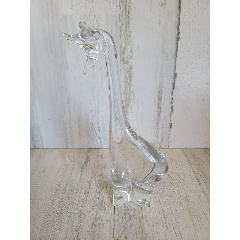 Vintage abstract glass giraffe heavy collectible figure zoo‎ animal